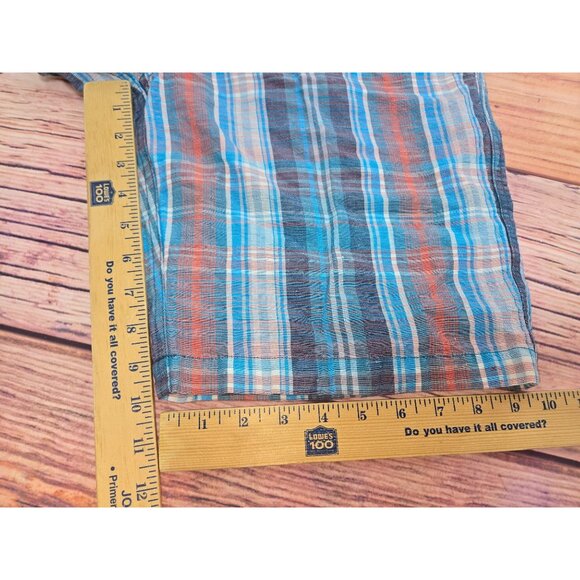 Tommy Bahama Mens Plaid Linen Blend Shorts 32 - Picture 8 of 8